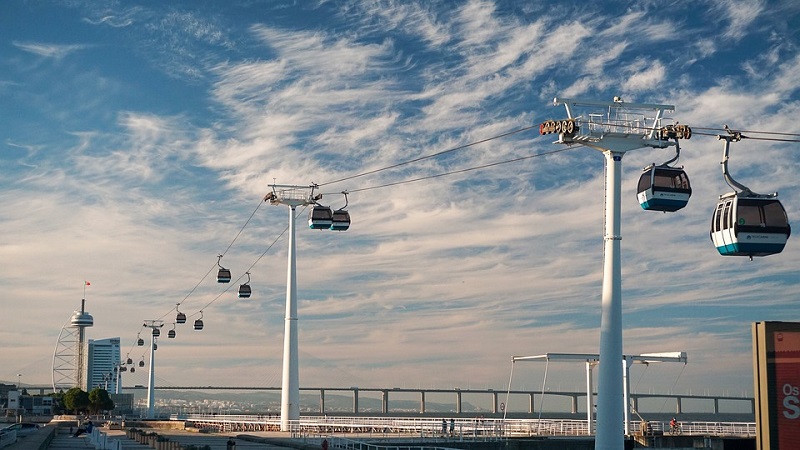 Cable car at Parque das Nações in Lisbon